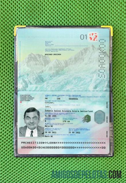 Passaporte Suíço 2022 Presente Photolook amostra